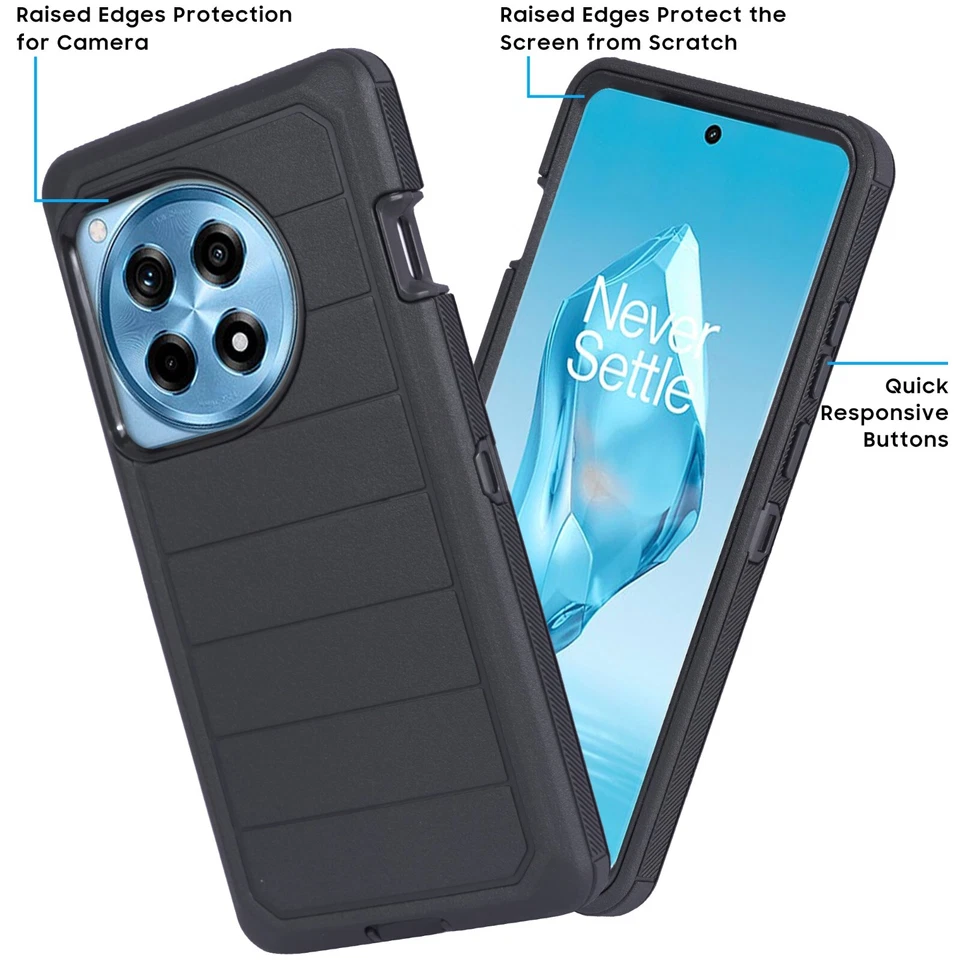 For Oneplus 12/12R Case Cover Shockproof Series Fits Defender Belt Clip Holster - Image 4 of 4