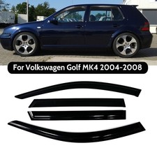 4X Regenabweiser Glanz Schwarz Windabweiser Für VW Golf 4 1998-2003
