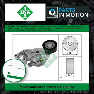 Aux Belt Tensioner fits VW BORA 1J2, 1J6 1.9D 98 to 05 Drive V-Ribbed INA New - Image 1 of 4