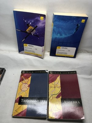 Teach Yourself Math Book Bundle 4 Books Algebra Calculus Trigonometry
