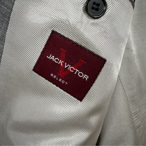 Jack Victor grau klassischer Blazer Jacke Herren 48 L Preppy Büro Karriere Sport - Bild 4 von 8