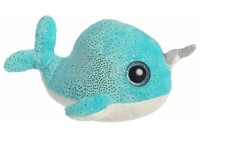 7 Inch YooHoo Friends Blue Naree Narwhal Plush Stuffed Animal by Aurora