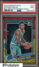 2023 Donruss Optic Red Gold International Prizm Brandon Miller RC /99 PSA 9