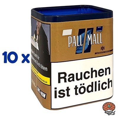 Pall Mall Authentic Blue / Blau Zigarettentabak / Stopftabak Dose 10x 71g