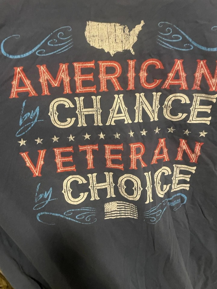 Camiseta manga corta 7.62 Design American By Chance Veteran By Choice 2X. B1 Foto 3 de 4