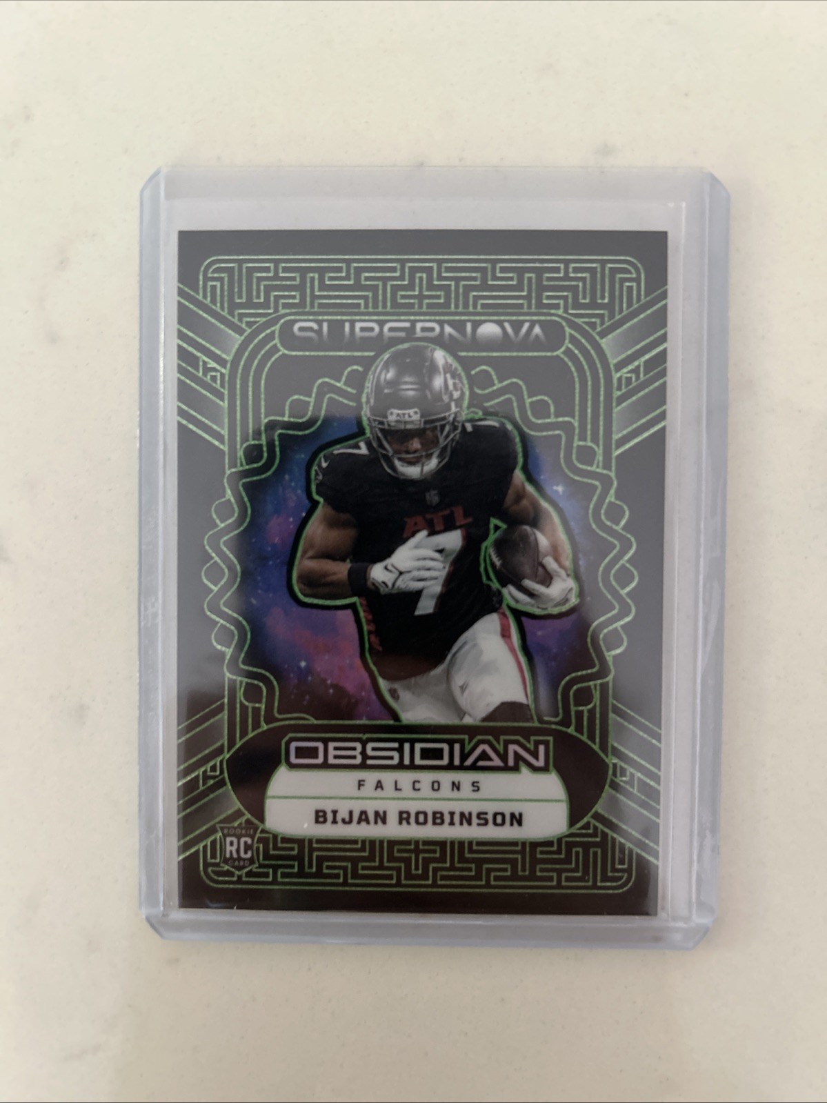 2023 Panini Obsidian Bijan Robinson Supernova Green/35
