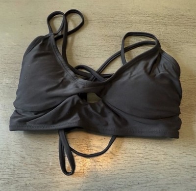 black SPORTI  swimsuit top bikini size  small