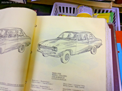Ford Escort 1 (Knochen) Ersatzteilkatalog  ! Guter Zustand !