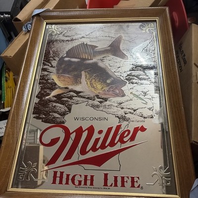 Wisconsin Miller High Life Walleye Beer Mirror | eBay