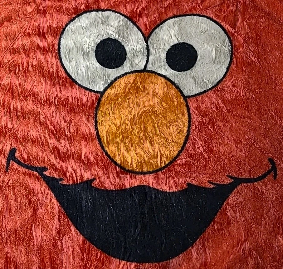 Poncho toalla de baño vintage 123 Sesame Street con capucha Elmo felpa doble gráfico Y2K Foto 3 de 4