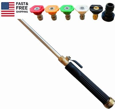 #ad Upgraded Pressure Washer Wand Brass Water Jet Nozzle for Garden Hose Hydro H $41.11
