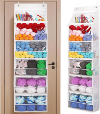 Hanging Yarn Storage Organizer, Large Capacity Knitting Organizer Storage with 6