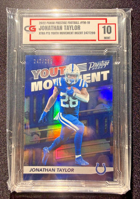 2022 Panini Prestige Youth Movement Jonathan Taylor #YM-18 /299 CG 10- Colts