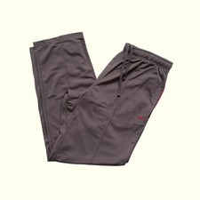 NIKE VTG Y2K WIDE LEG RETRO TRACK PANTS ACTIVE RUNNING GRAY SWOOSH 2010 SZ XL