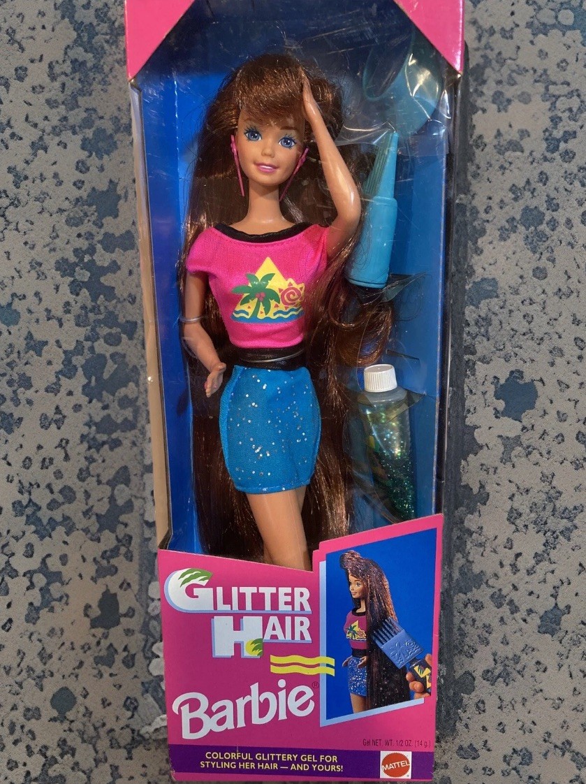 Glitter Hair Barbie Rare Red Long Hair Doll 1993 Mattel NRFB NIB