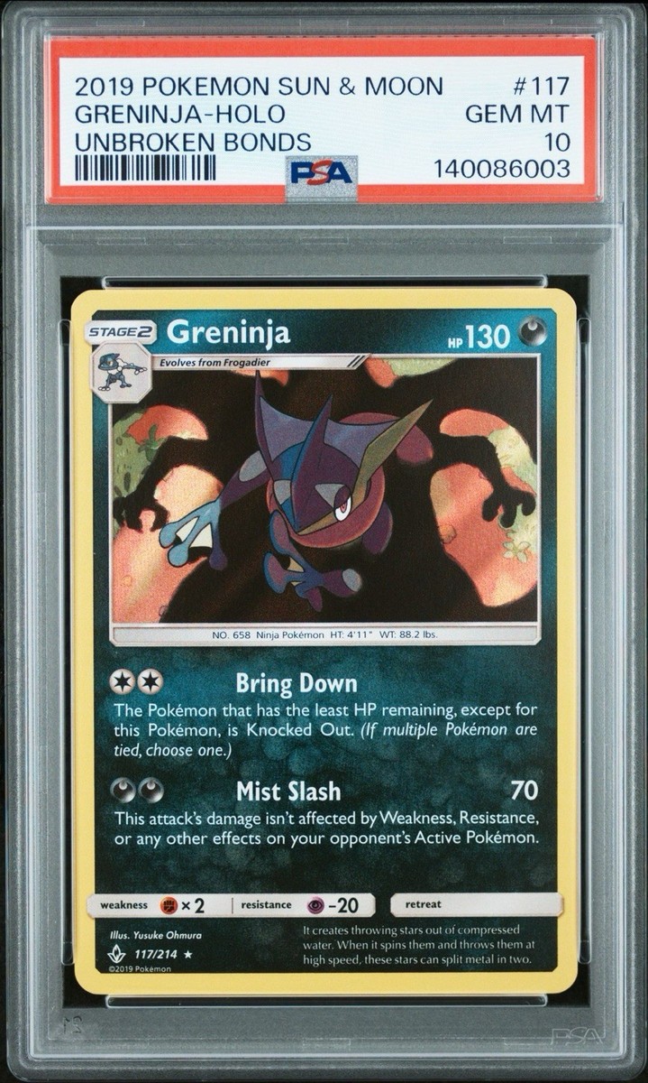 Greninja 117 /214 Holo PSA 10 Unbroken Bonds NEW CERT | eBay
