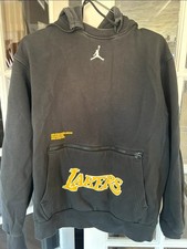 Image of La Lakers Men's Grey Hoodie Pullover Jumper NBA Basketball Theme