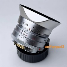 Metal Lens Hood with Filter For Leica Summilux M 35/1.4 Lens CNC Aluminium Alloy