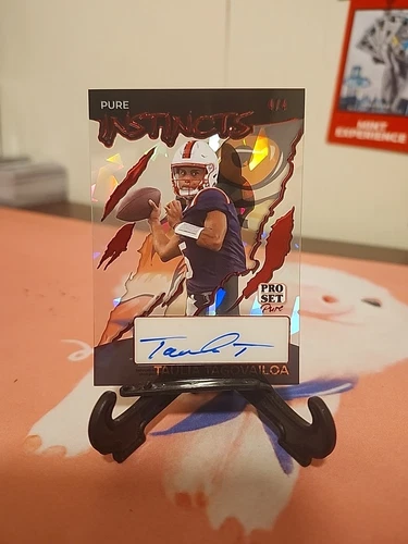 2024 LEAF PRO SET PURE TAULIA TAGOVAILOA PURE INSTINCTS Red Crystals  AUTO /4 Sp