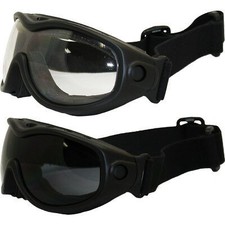 Birdz Eyewear Heron Foam Padded Motorcycle Goggles Black 2 Pairs Frames with