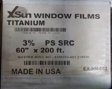 xSun Window Films (EX-HN-002) Window Film 3% PS SRC 60" x 200' Titanium