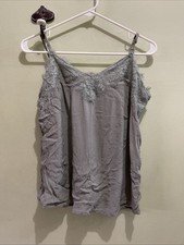 Abercrombie Fitch Lace Camisole Size M Y2K EUC Light Green/eucalyptus Color