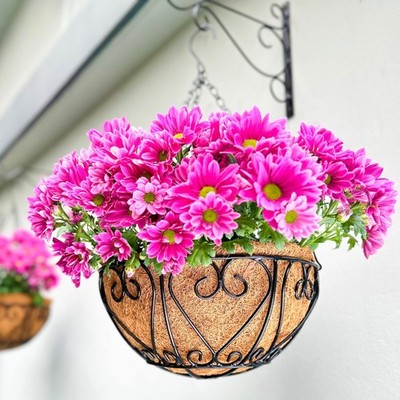 12 Inch Hanging Baskets for Plants  2 Pack Flower Pots with Coco Liner
