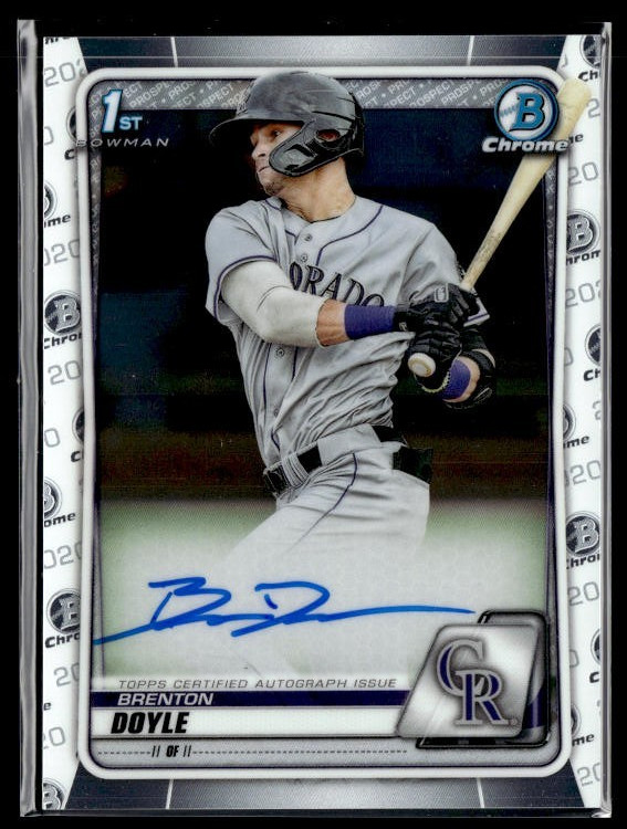Brenton Doyle 2020 Bowman Chrome #CPA-BD Auto 1st RC