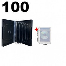 100 Black 12 Disc DVD Cases 100 OPP Bags
