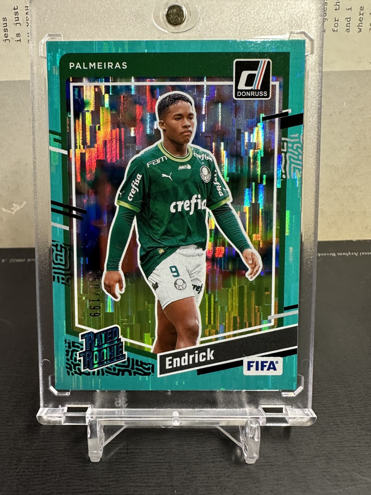 Endrick RC 2023-24 Donruss FIFA Teal Parallel Rated Rookie /199 Palmeiras