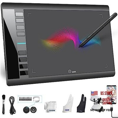 Drawing Tablet Graphics, M708 V2 Upgrade 10 x 6 inches Wired M708 V2 Android