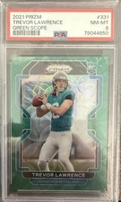 Trevor Lawrence 2021 Green Scope /75 - Rookie Card - PSA 8