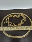 Vintage Estate Lot 3 Gold Tone Costume Jewelry Necklace Bracelet Chain