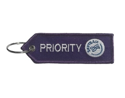 SKYTEAM PRIORITY TAG Schlüsselanhänger Airline NEU Gepäck KLM DELTA AIRFRANCE