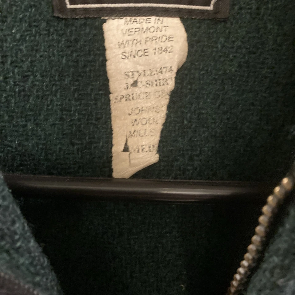 Johnson Woolen Mills Double Cape Jac Shirt Spruce Green Cruiser Men's Med READ - Image 3 of 4