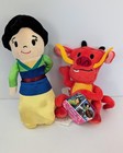 Disney Mulan and Mushu Red Dragon Plush Stuffed Toys Bundle Lot