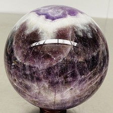 Natural Dream Amethyst Quartz Crystal Sphere Ball Healing 2260G