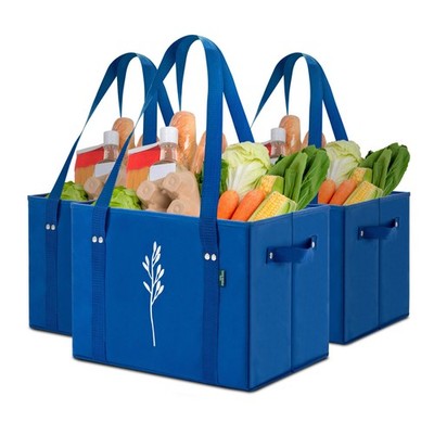 Green Bulldog Reusable Grocery Bags - Heavy Duty Reusable Shopping Tote Bags W/L