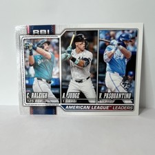 Topps 2026 75th RBI Leaders AL Aaron Judge #211 Raleigh & Pasquantino 