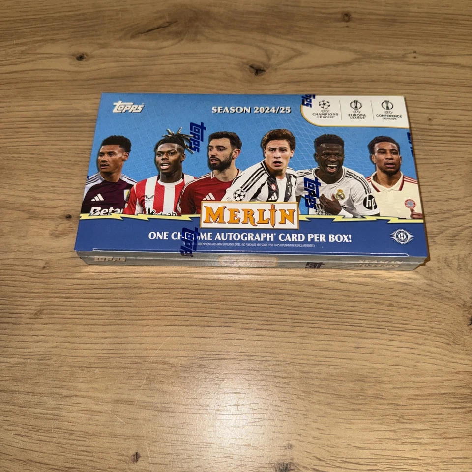 Topps Merlin 2024/25 UCC Hobby Box Sealed In Hand Ready To Ship Trusted Seller✅