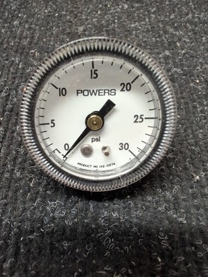 Powers Pressure Gauge 142-0274 30 PSI New Old Stock