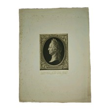 1902 Max Rosenthal Lithograph – George Washington in Profile – Artist’s Own Copy