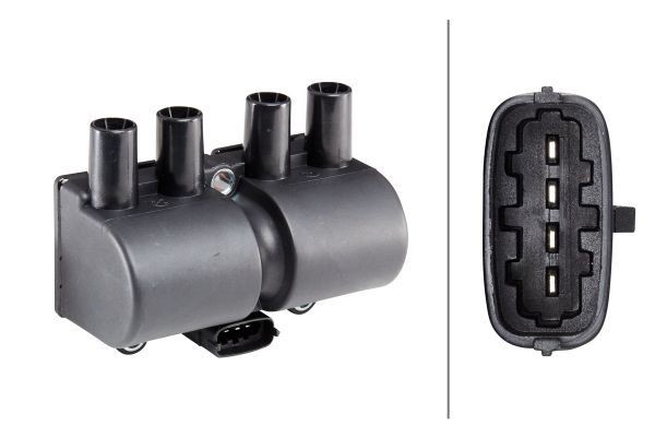 HELLA 5DA 193 175-561 Ignition Coil 12V Voltage With 4 Pins Fits Opel Vauxhall