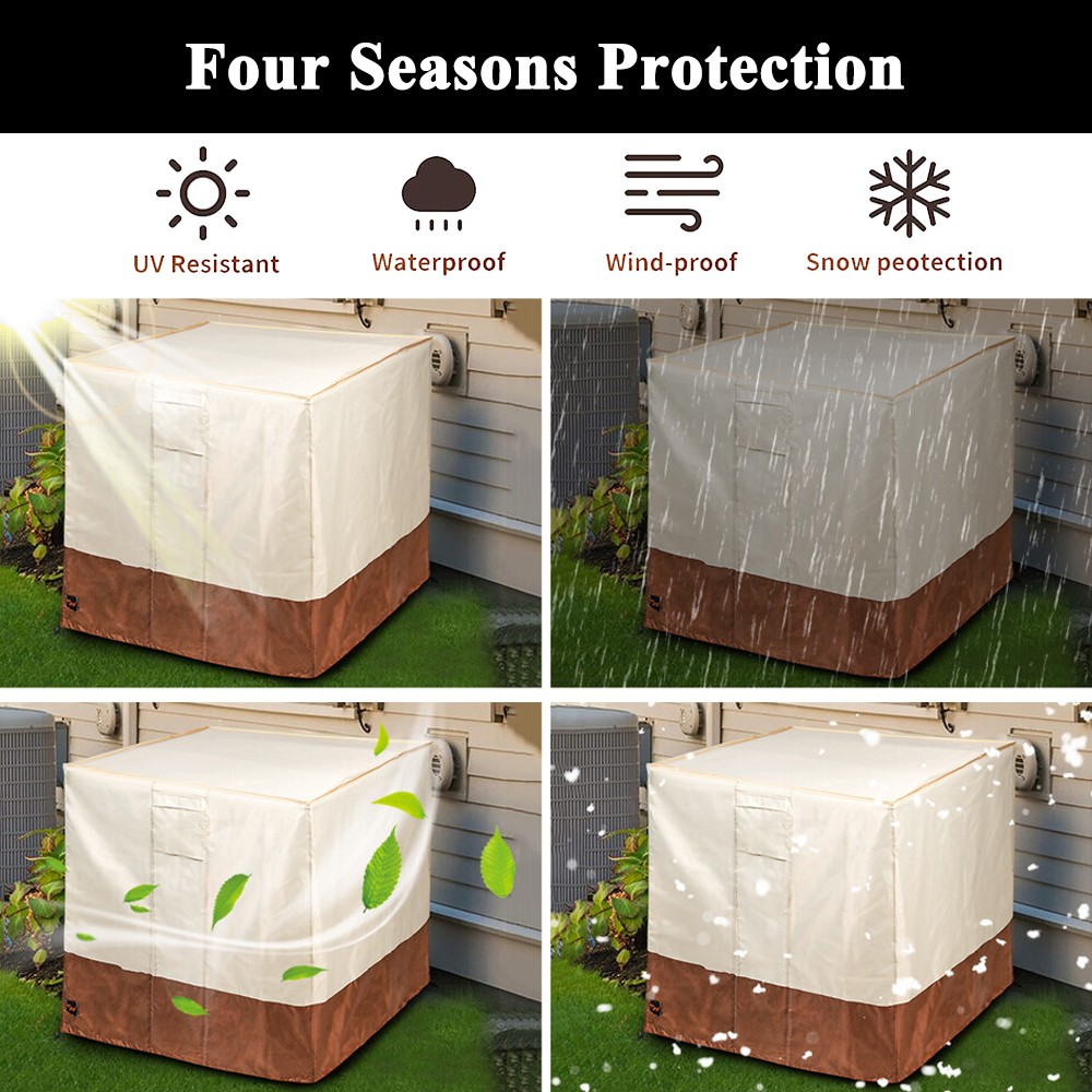 Heavy Duty Air Conditioner Cover Central AC Outdoor Waterproof Snow UV Protector