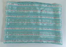 Sheer Scarf Green Striped Contemporary Abstract Pattern