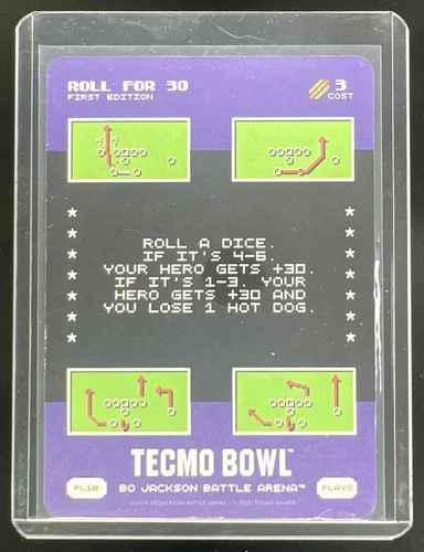 2026 Bo Jackson Battle Arena Tecmo Bowl Roll for 30 Play Card #PL18