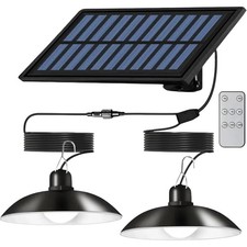 Solar Shed Lights 1-to-2 Solar Pendant Lights Outdoor Hanging Lights