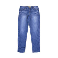 Democracy Freedom Ankle Skimmer Jeans Sz 8 30x27 Mid Rise Distressed Whisker