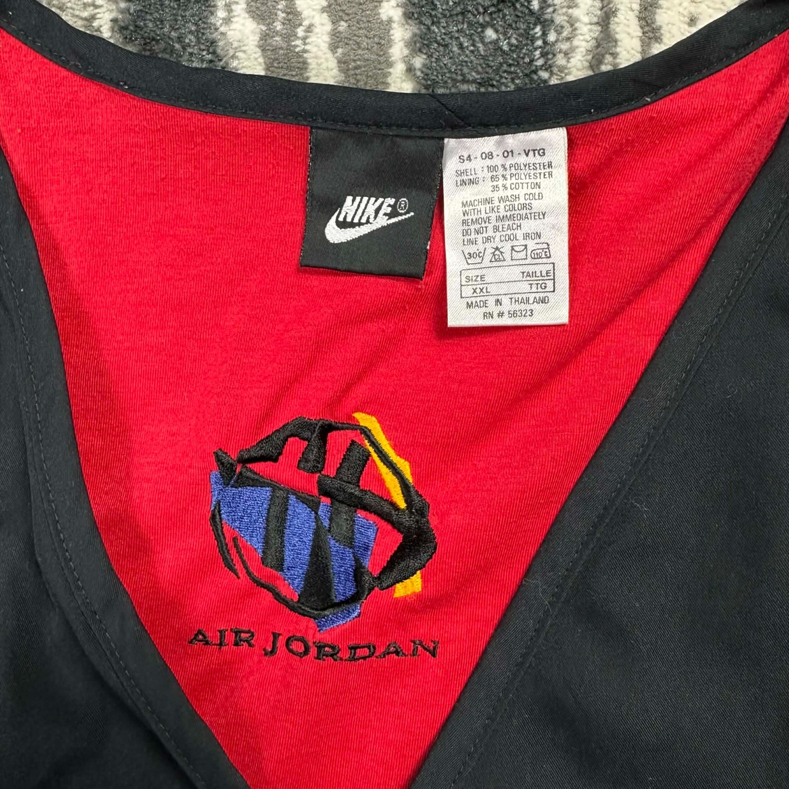Vintage Nike Air Jordan 1990’s Jumpman Black Size XXL Vest Body Warmer Gilet image 5