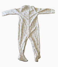 NEXT Baby Footed Cotton Babygrow 12-18 Months White Duck Animal Print